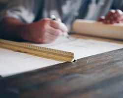 A photo of someone working on sketches
