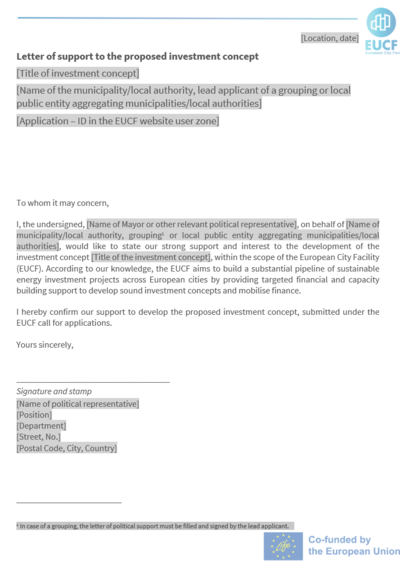 A screenshot of the full letter of support