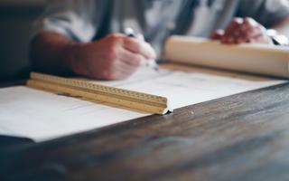A photo of someone working on sketches